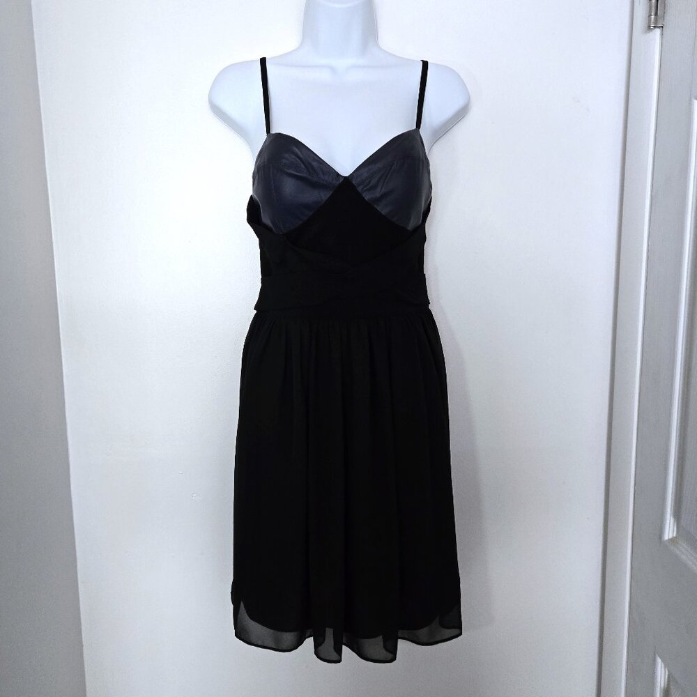 Tamar Criss Cross Chiffon Mini Dress